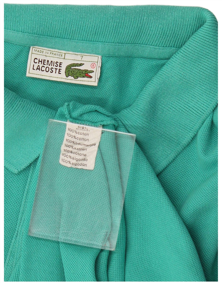 Męska koszulka polo Lacoste, rozmiar 7, 2XL, turkusowa bawełna