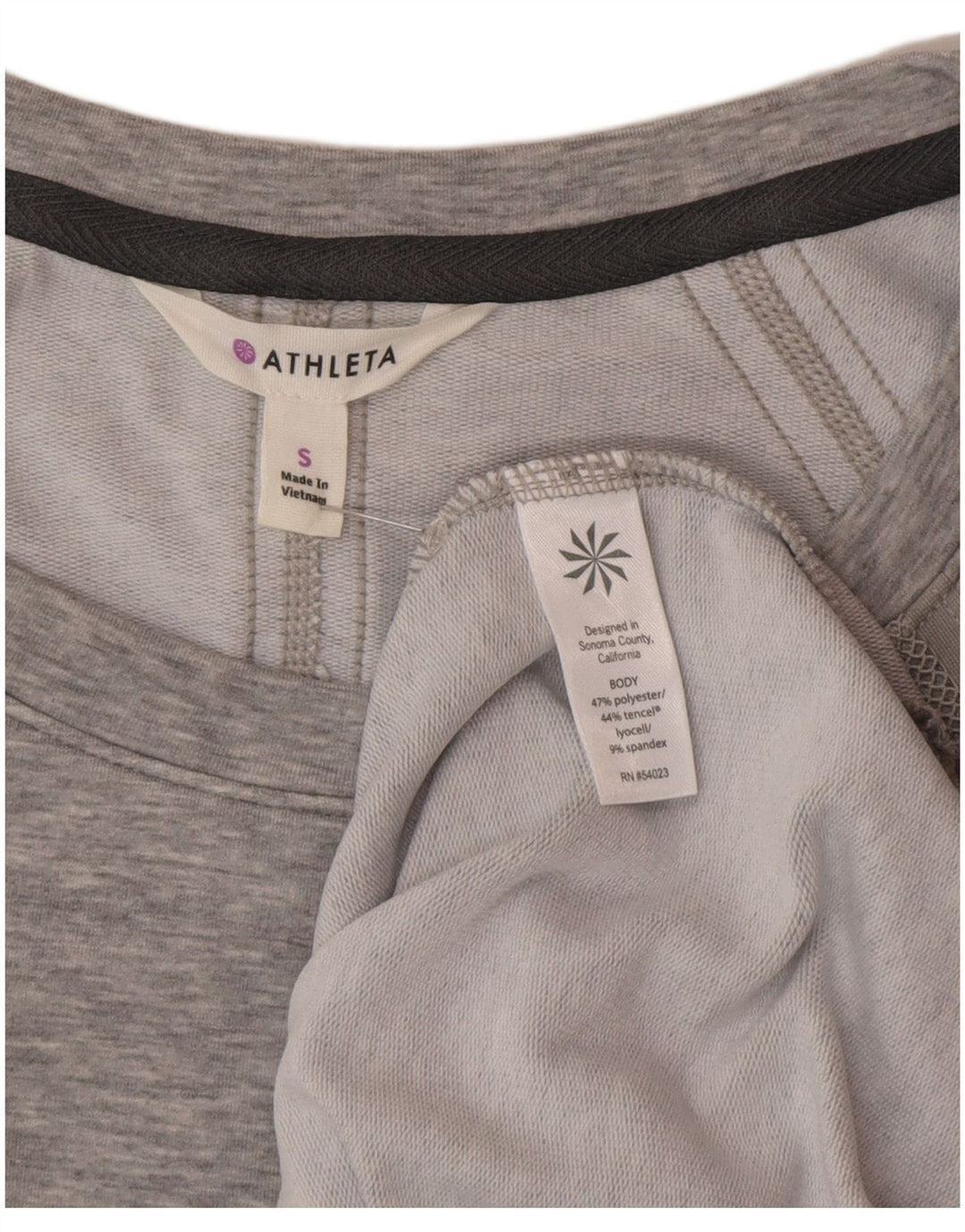 Damska sukienka T-shirtowa Athleta UK 10, mały, szary, nakrapiany poliester