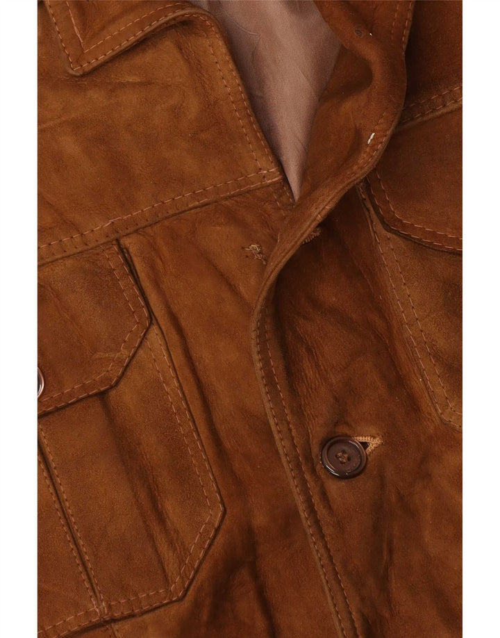 Męska kurtka zamszowa vintage UK 38 Medium Beige