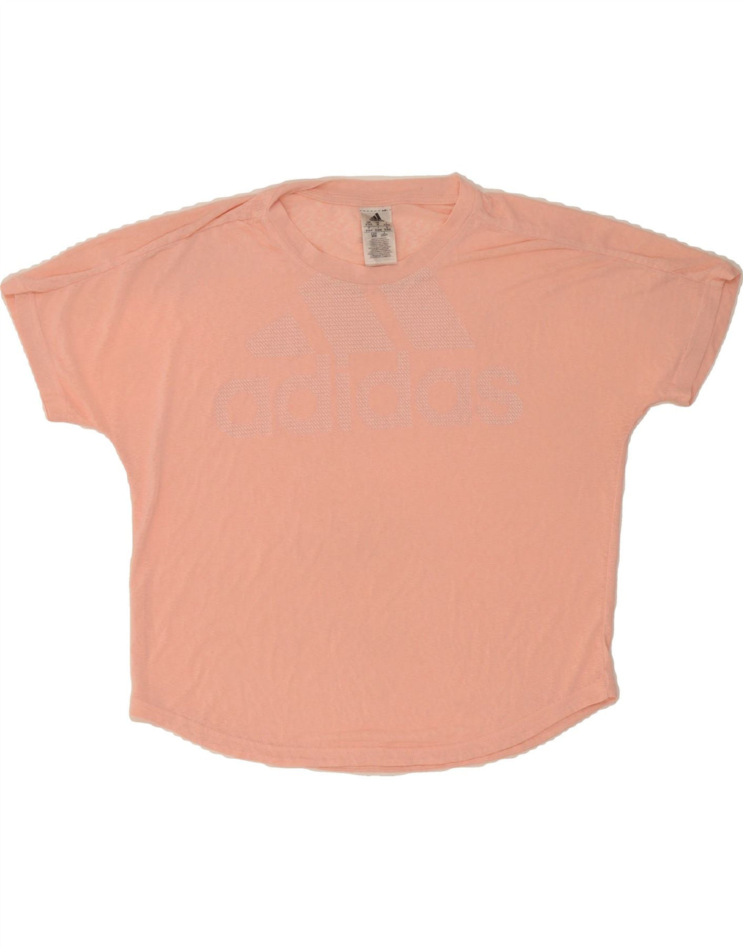 ADIDAS Womens Crop Graphic T-Shirt Top UK 12/14 Medium Pink Polyester Vintage Adidas and Second-Hand Adidas from Messina Hembry 