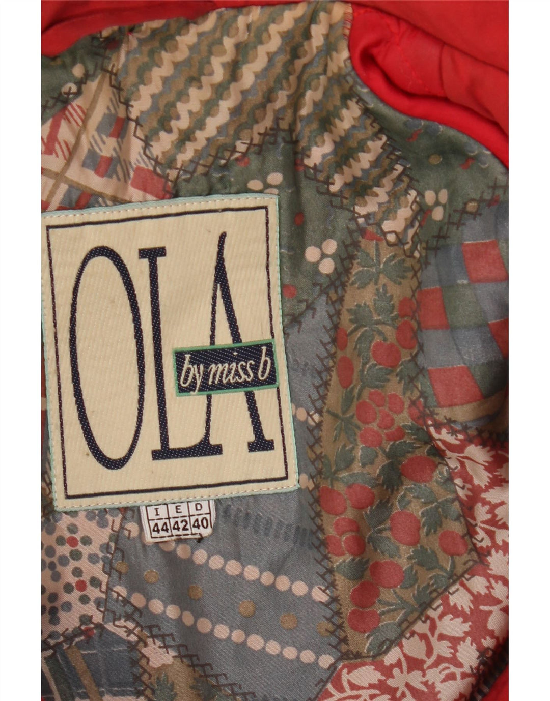 Vintage damska kurtka typu parka z kapturem, oversize IT 44, średnia czerwona