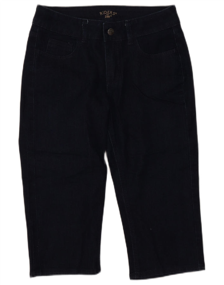 Damskie jeansy Capri LEE Riders US 8 Medium W30 L18 Granatowa bawełna