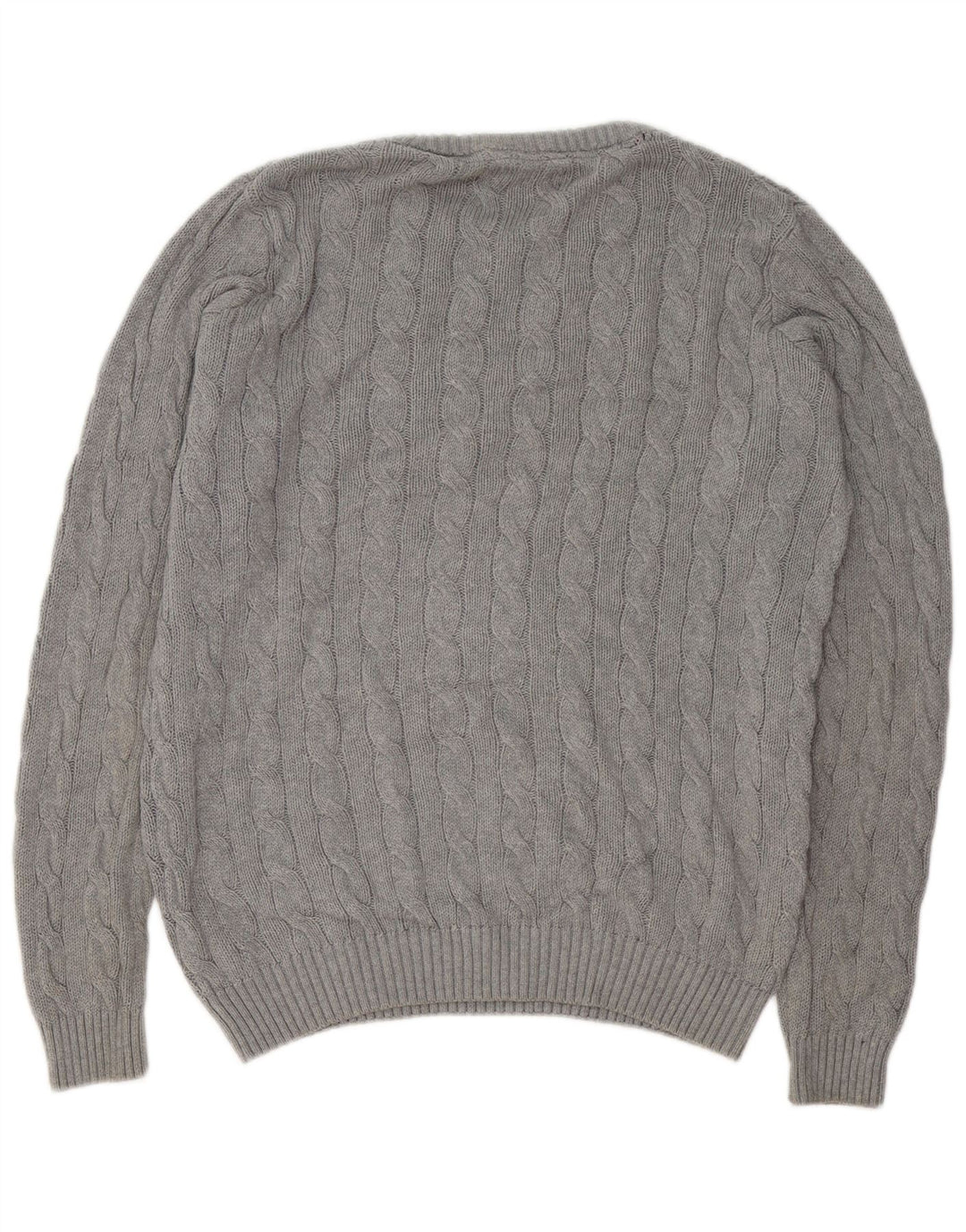 KANGOL Męski sweter z okrągłym dekoltem, duży, szary, bawełniany