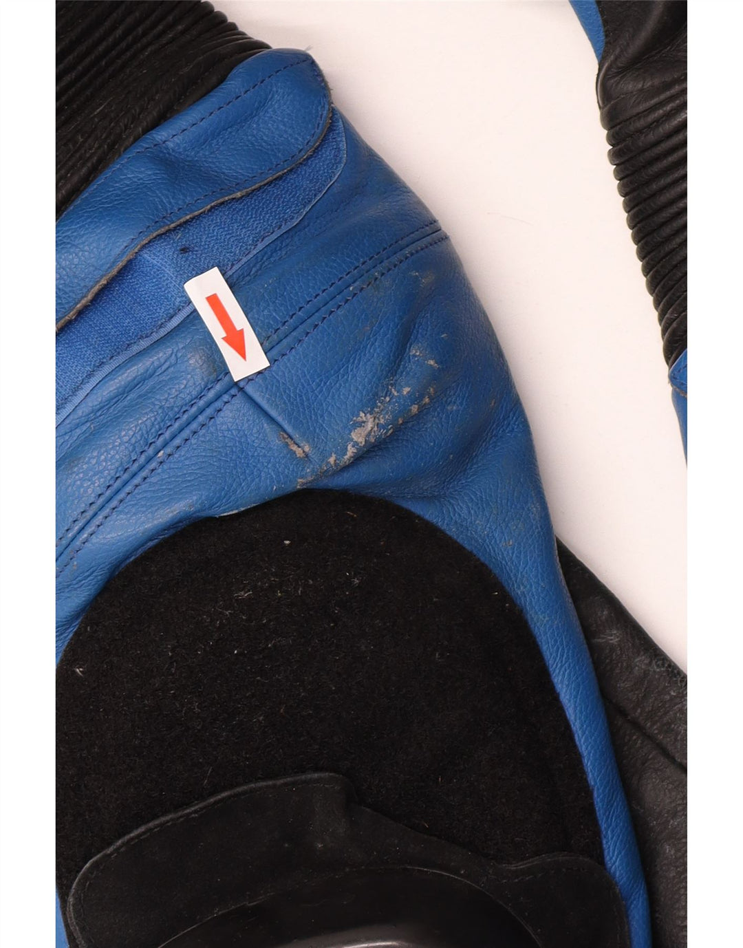 Męski kombinezon skórzany AXO Racer Graphic IT 56 2XL Niebieska skóra z blokami kolorów