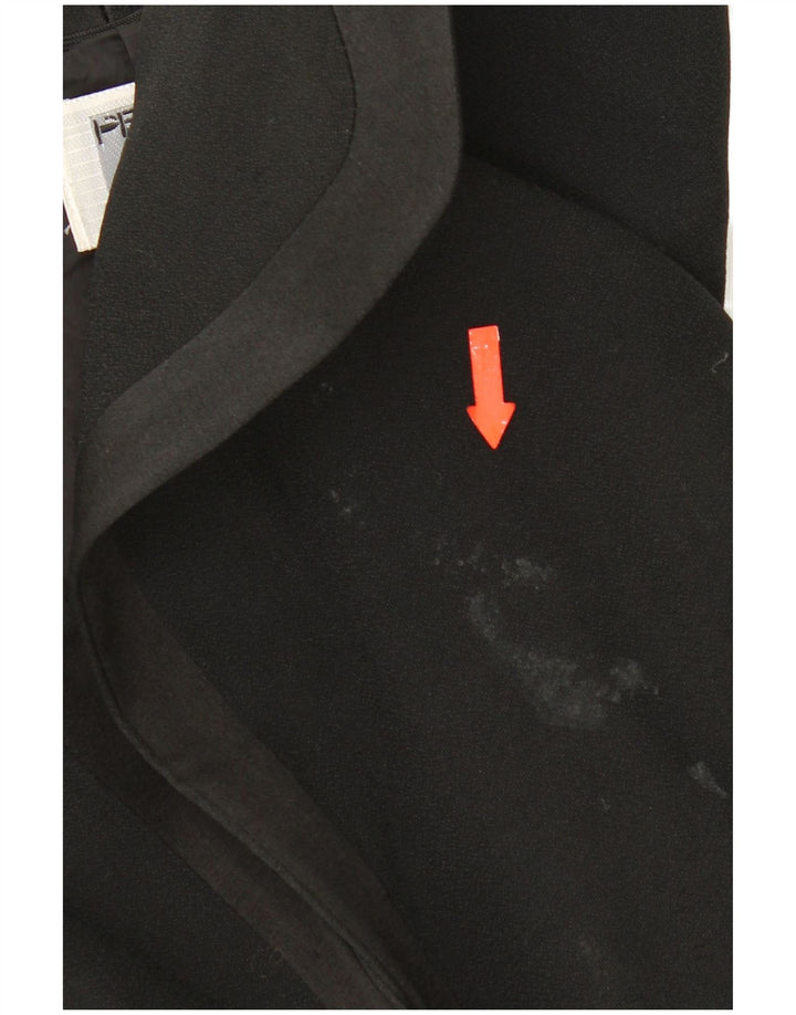 Damska marynarka Perte by Krizia zapinana na 1 guzik UK 16, duża czarna octan