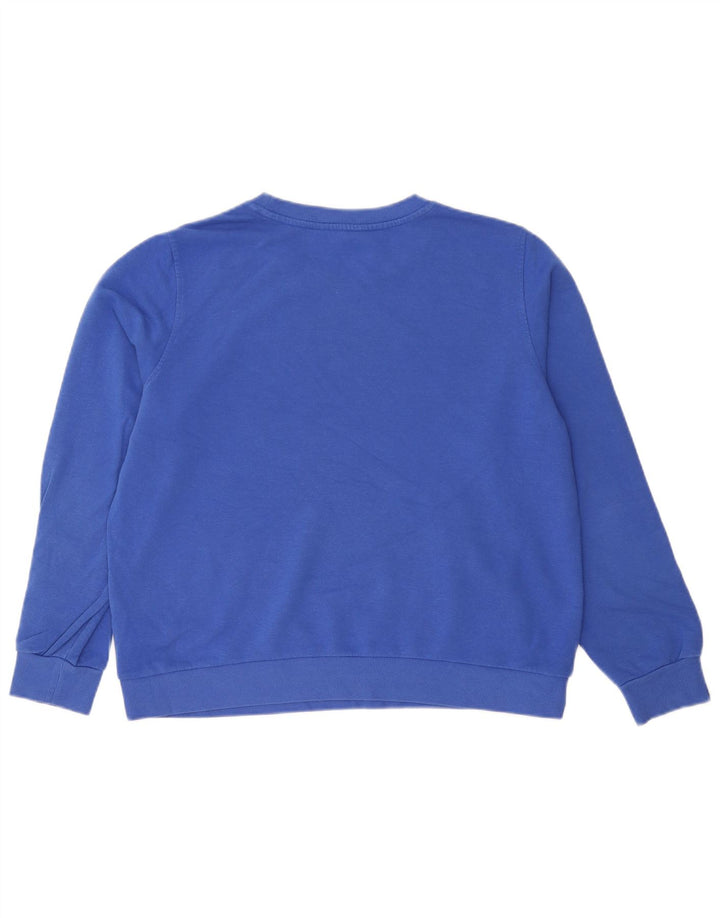 Marks & Spencer Damski sweter oversize UK 16, duży, niebieski, bawełniany
