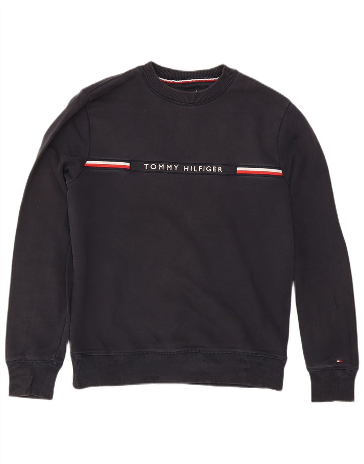 Męska bluza z grafiką Tommy Hilfiger w średnie granatowe paski