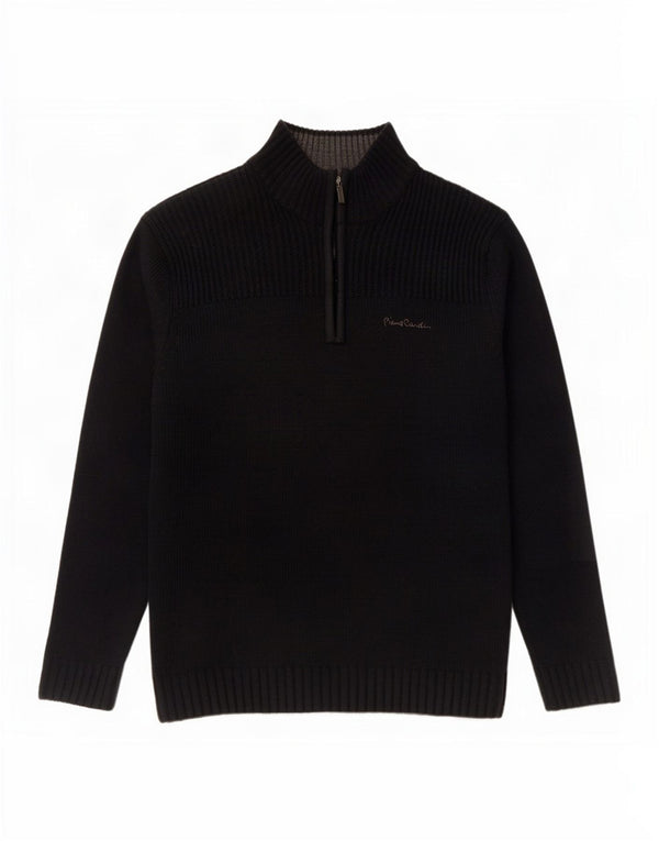 Męski sweter Pierre Cardin z zamkiem błyskawicznym, duży, granatowy, akrylowy