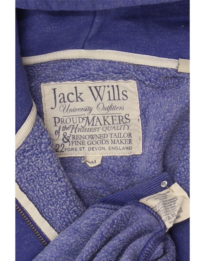 Męski sweter z kapturem i zamkiem błyskawicznym Jack Wills, średnioniebieski, bawełniany