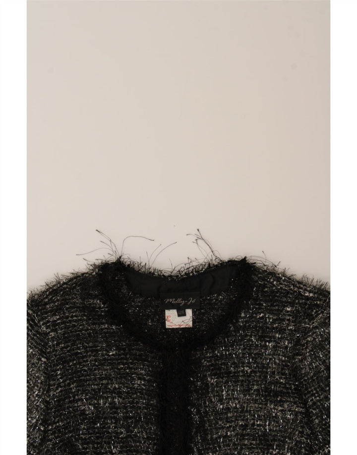 VINTAGE Womens Blazer Jacket UK 16 Large Grey Polyacrylic Vintage Vintage and Second-Hand Vintage from Messina Hembry 