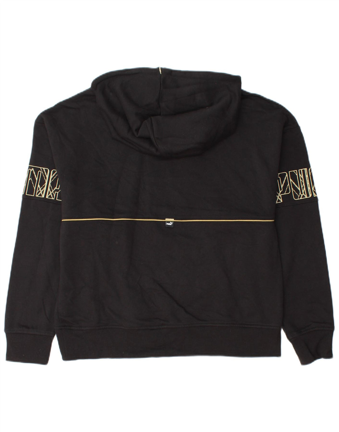 Damski sweter z kapturem i grafiką PUMA UK 14, średni czarny, bawełniany