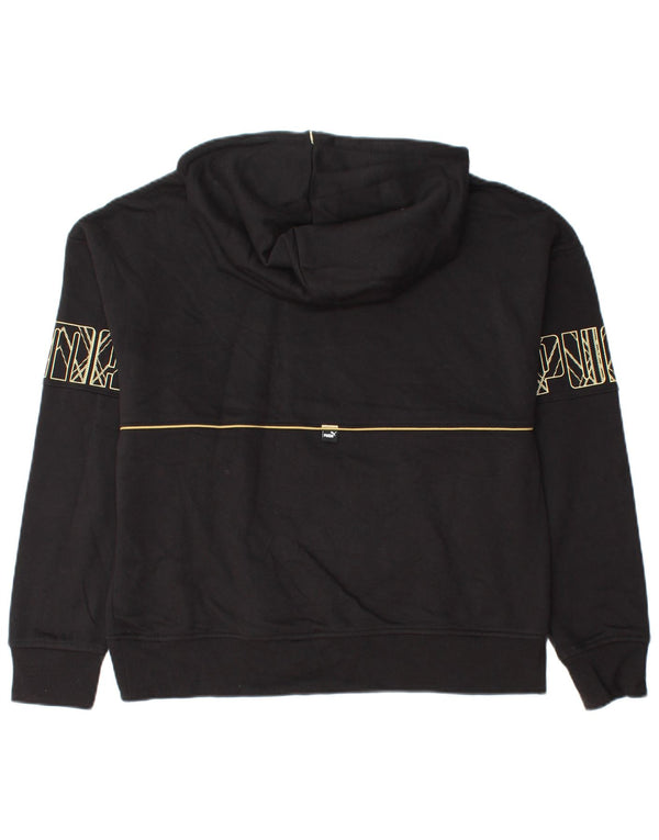 Damski sweter z kapturem i grafiką PUMA UK 14, średni czarny, bawełniany