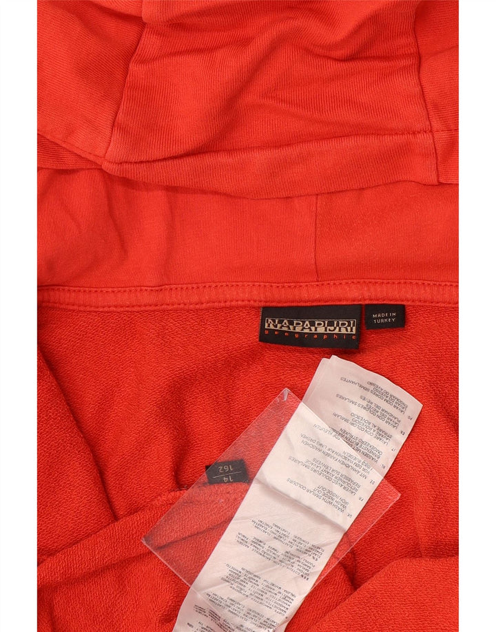 Bluza chłopięca NAPAPIJRI z kapturem i zamkiem, 13-14 lat, czerwona, bawełniana