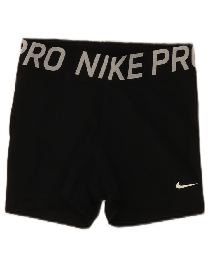Damskie spodenki sportowe Nike Graphic UK 8, małe, czarne, poliestrowe