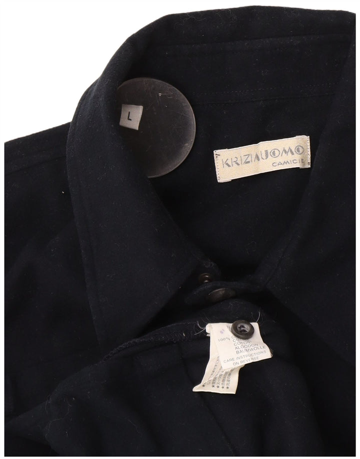 Męska kurtka użytkowa Krizia UK 40, duża, granatowa, bawełniana