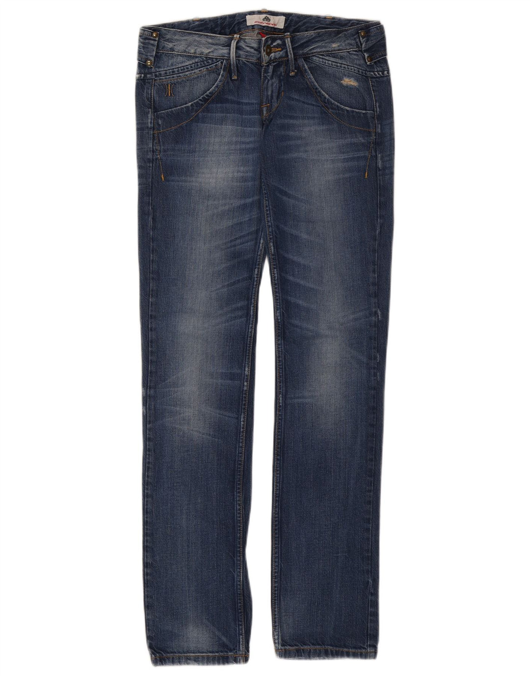 Damskie jeansy slim Fornarina W28 L33 Niebieskie bawełniane