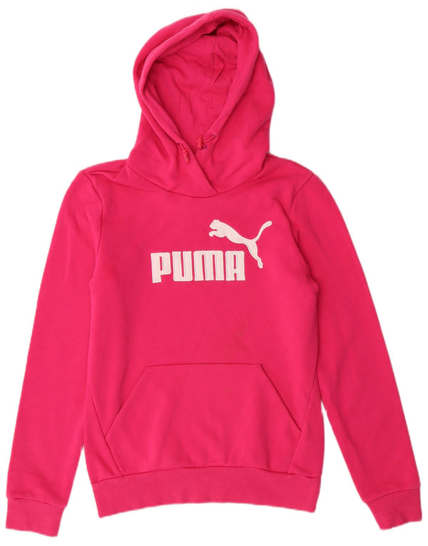 Damski sweter z kapturem i grafiką PUMA UK 10, mały, różowy, bawełniany
