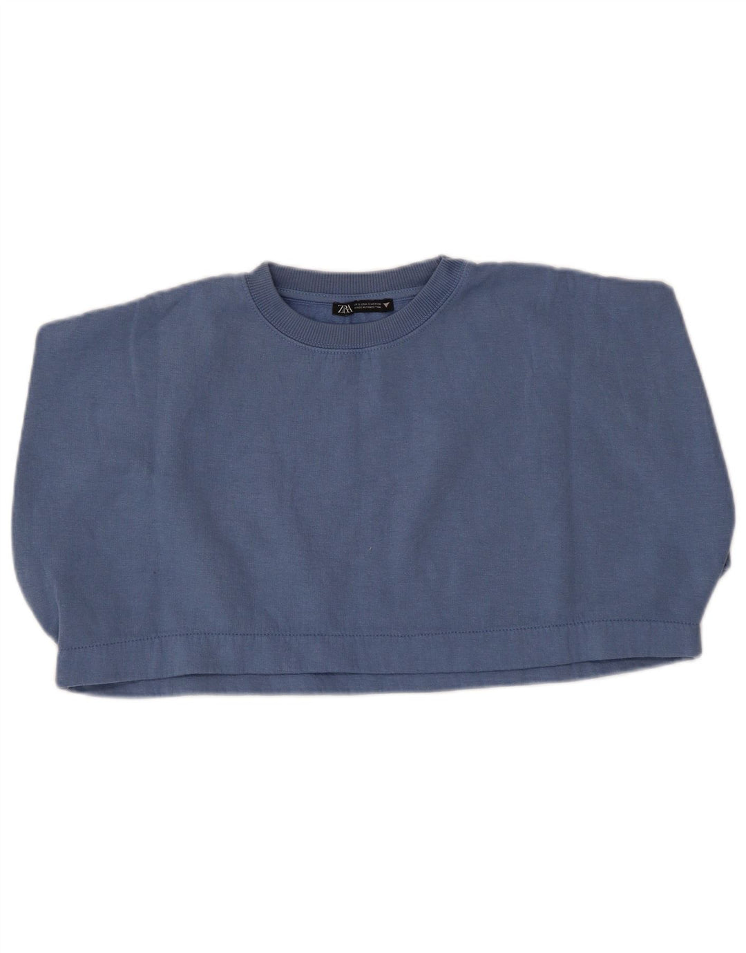Damski sweter oversize typu Crop ZARA UK 10 Small Blue