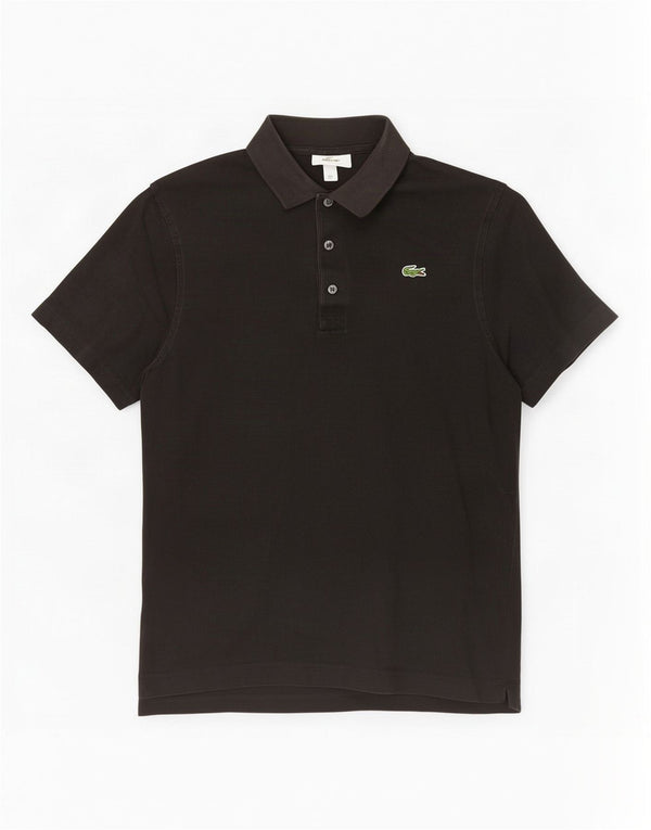 Lacoste Mens Polo Shirt Size 5 Large Black Cotton