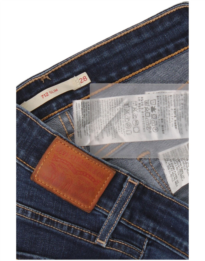 Damskie jeansy Levi's 712 Slim W28 L30 Granatowa bawełna