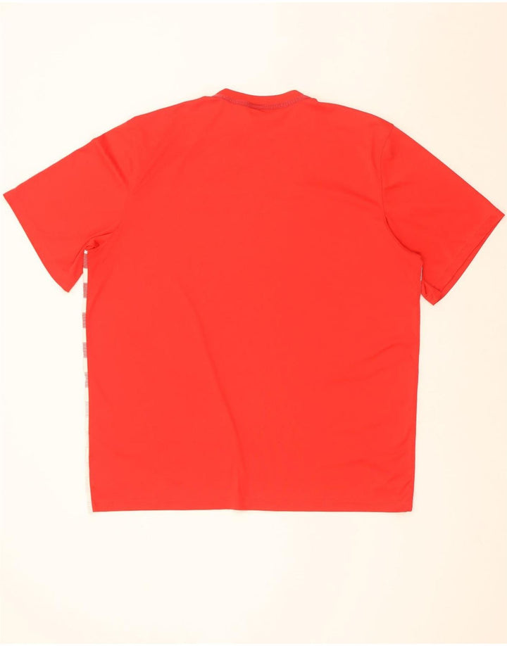 Męski T-shirt Nike Dri Fit Top 2XL Czerwony geometryczny poliester