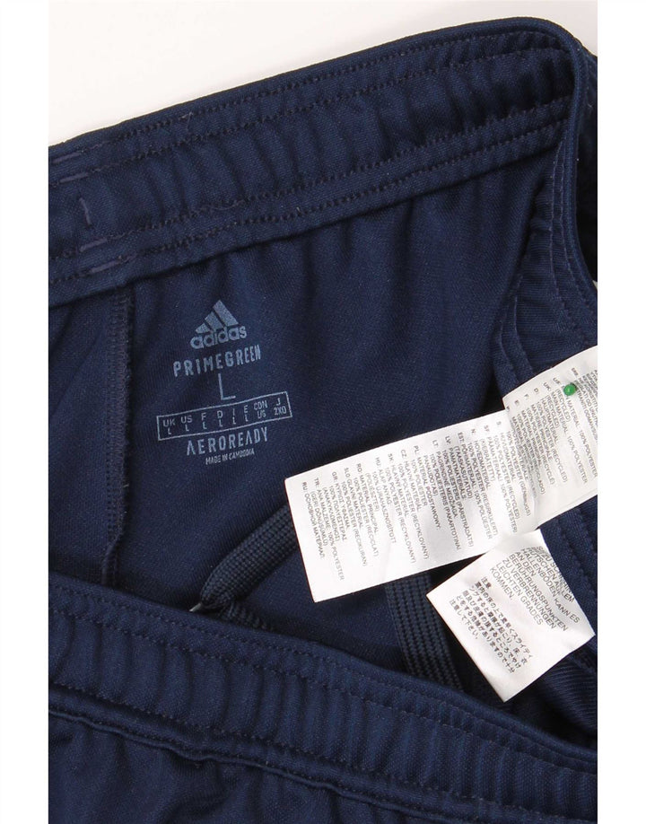 Męskie spodnie dresowe Adidas Aeroready, duże, granatowe, z poliestru