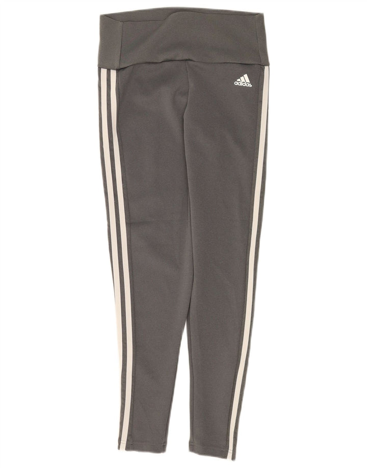Damskie legginsy Adidas Aeroready Crop UK 12/14 Średni szary poliester