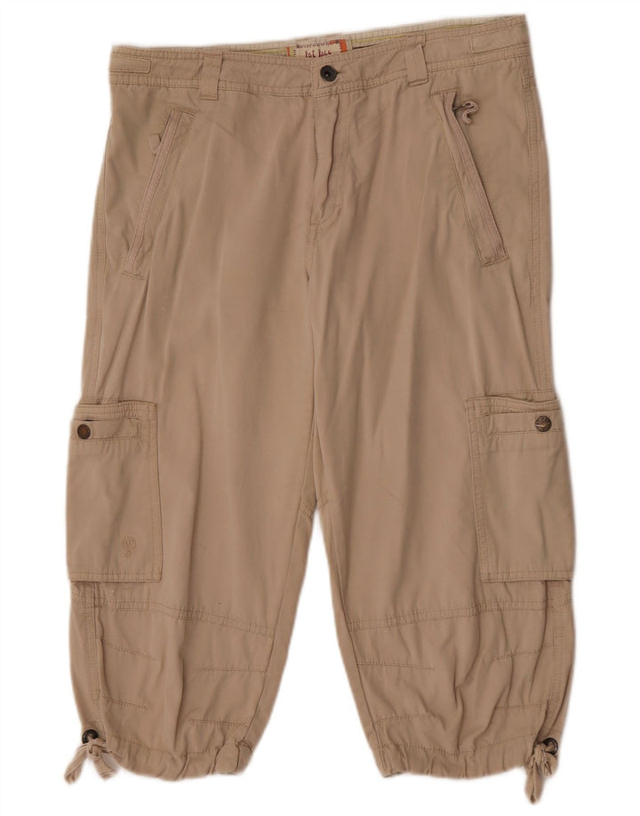 Damskie bermudy Fat Face Cargo UK 12 Medium W32 Beżowa bawełna