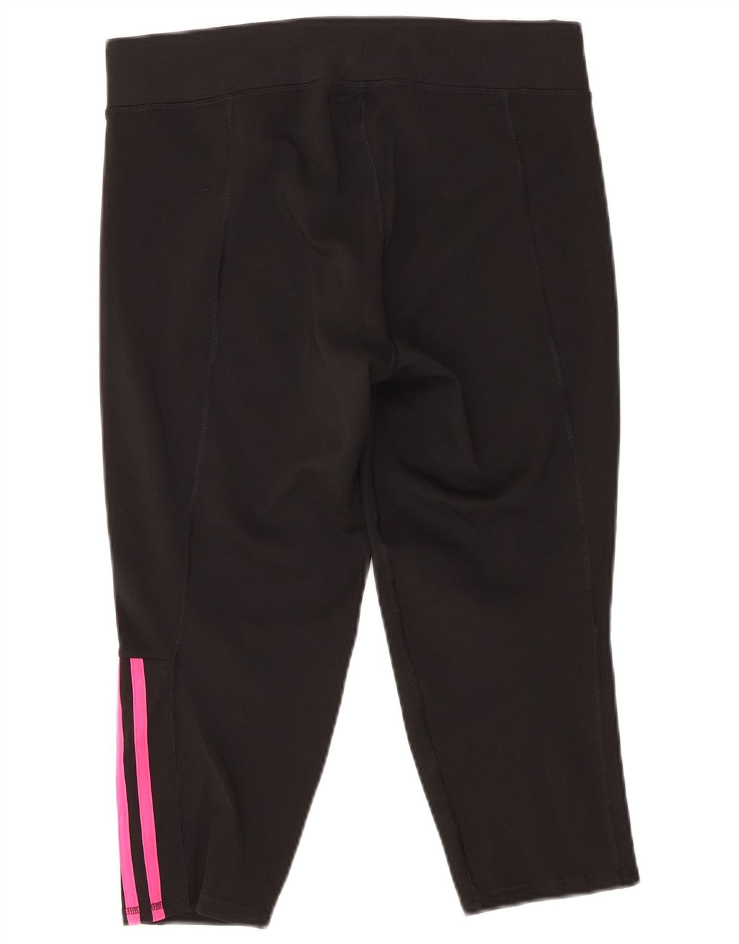 Damskie spodnie dresowe ADIDAS Capri UK 16/18, duże, czarne, poliestrowe