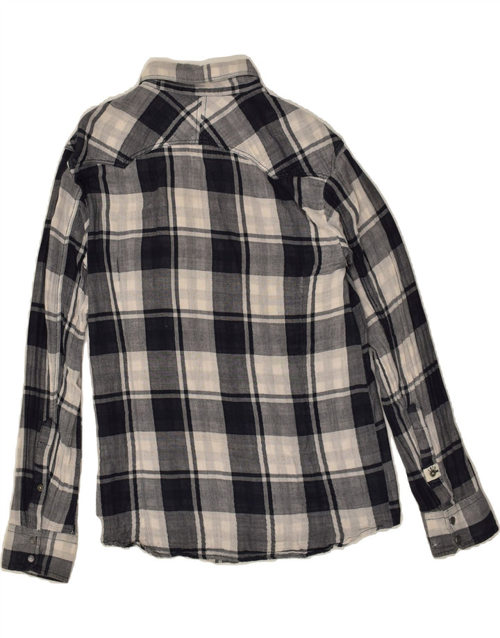DIESEL Boys Shirt 15-16 Years XL Navy Blue Check Cotton | Vintage Diesel | Thrift | Second-Hand Diesel | Used Clothing | Messina Hembry 