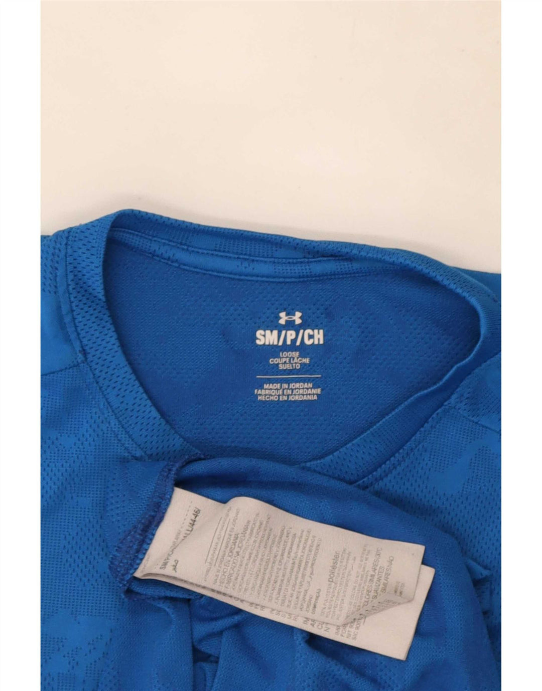 Under Armour Męski T-shirt Top Mały Niebieski Kamuflaż Poliester