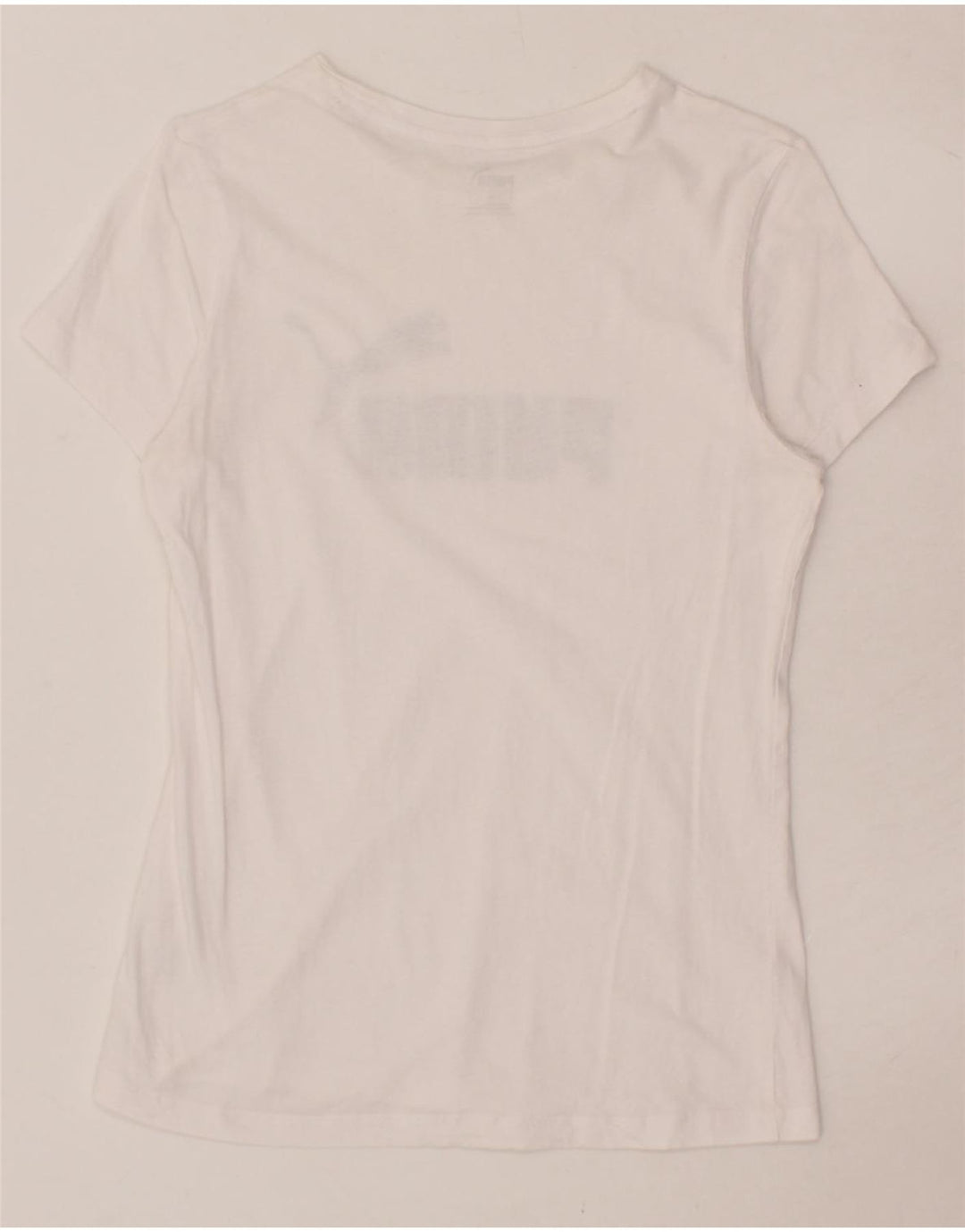 PUMA Womens Graphic T-Shirt Top UK 12 Medium White Vintage Puma and Second-Hand Puma from Messina Hembry 