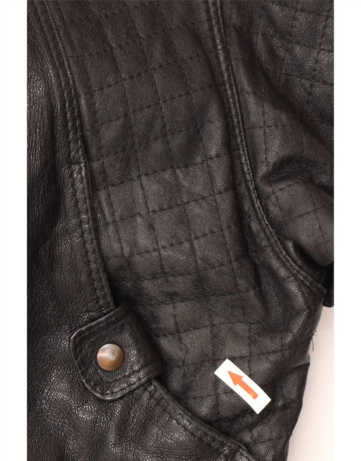 Vintage męska skórzana kurtka IT 52 XL czarna