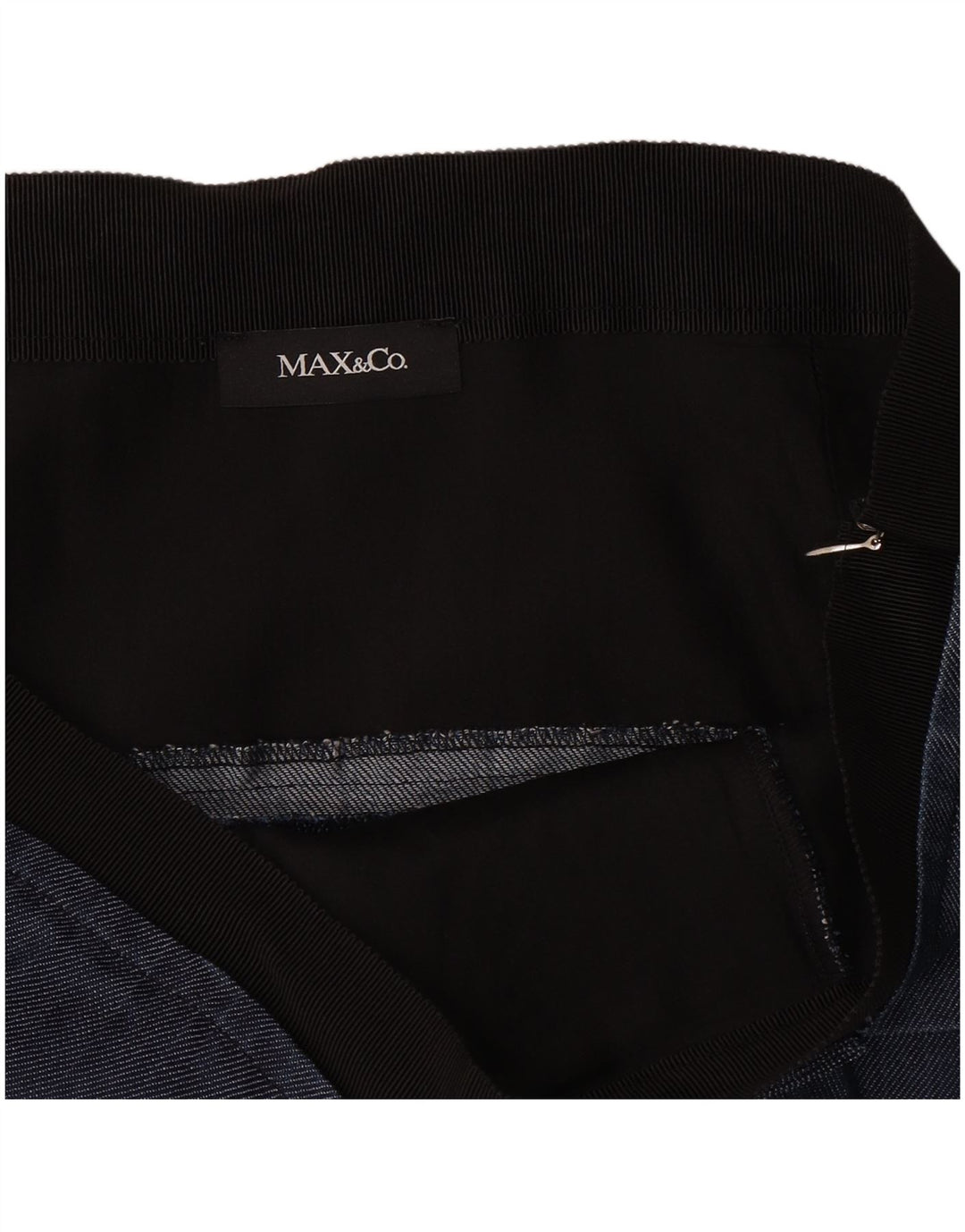 Max&Co. Spódnica damska Peplum duża W32 granatowa wiskoza