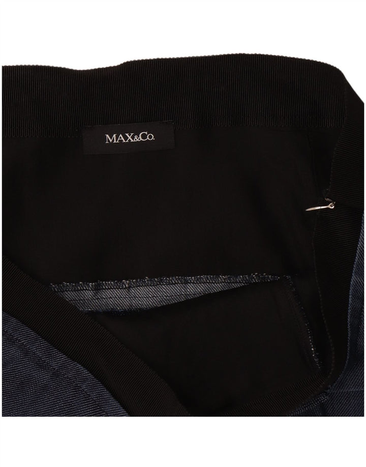 Max&Co. Spódnica damska Peplum duża W32 granatowa wiskoza