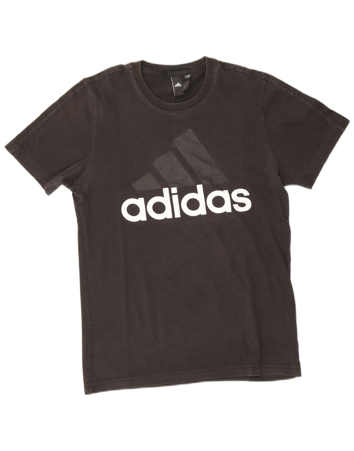 Męska koszulka z grafiką Adidas, mała, czarna, bawełniana