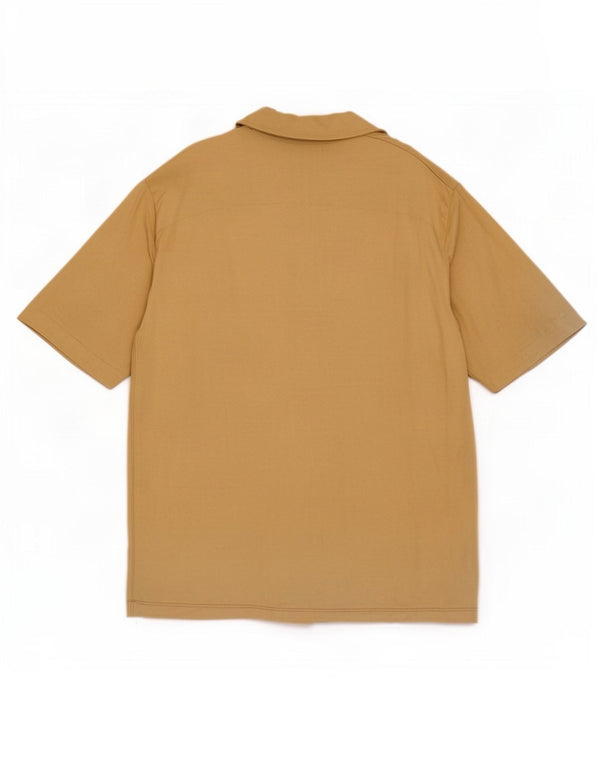Koszula męska z krótkim rękawem Jack & Jones XL, beżowa, bawełniana