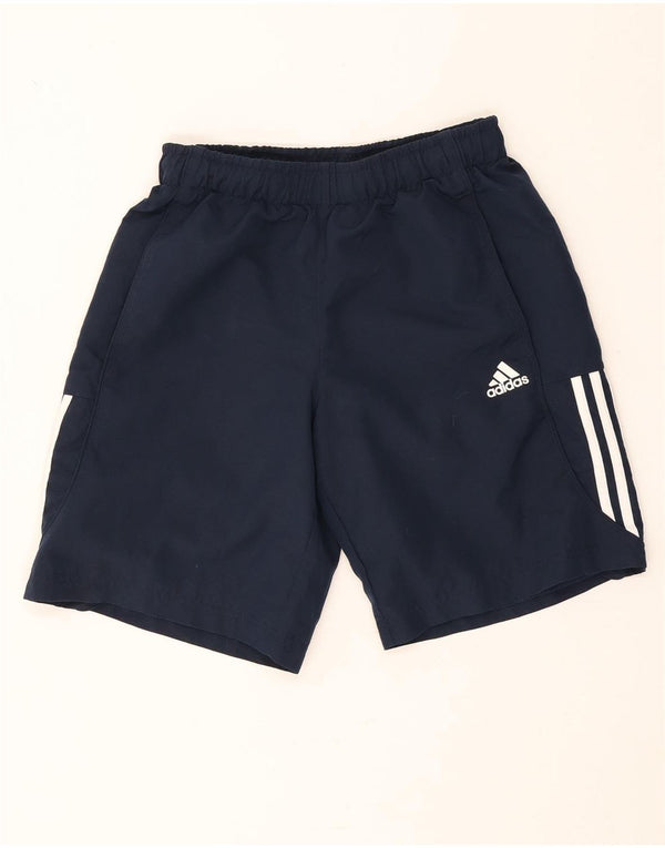 Męskie spodenki sportowe Adidas Climalite, małe, granatowe, poliestrowe