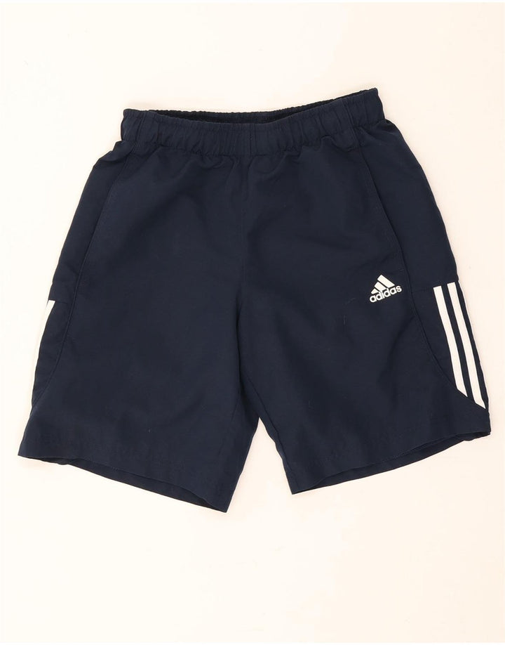 Męskie spodenki sportowe Adidas Climalite, małe, granatowe, poliestrowe
