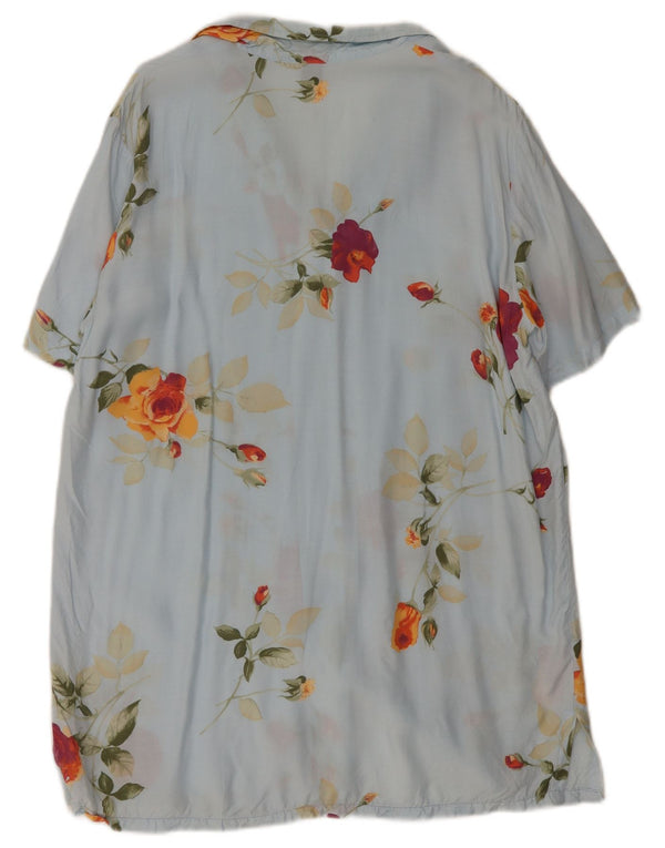 Damska sukienka koszulowa z krótkim rękawem Colmar UK 18 XL Niebieskie kwiaty