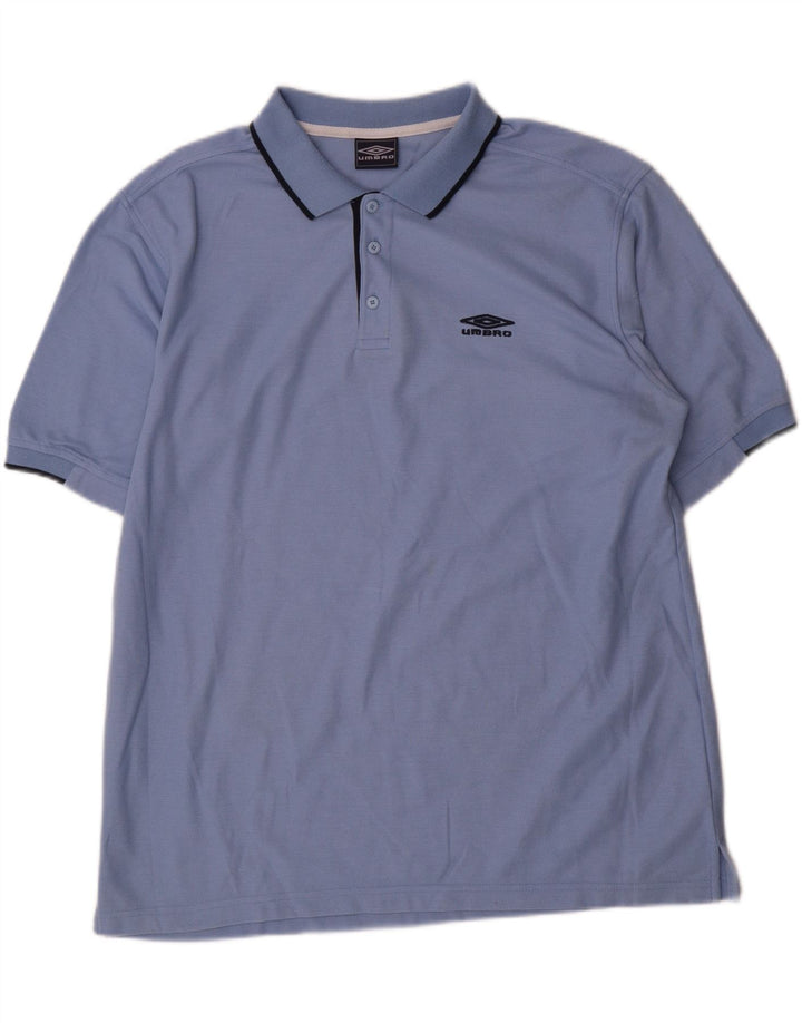 Męska koszulka polo Umbro XL, niebieska, poliester