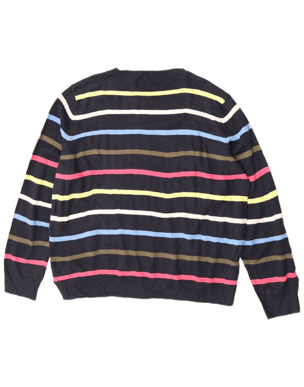 Marks & Spencer Damski sweter z dekoltem w łódkę UK 20 2XL Granatowe paski