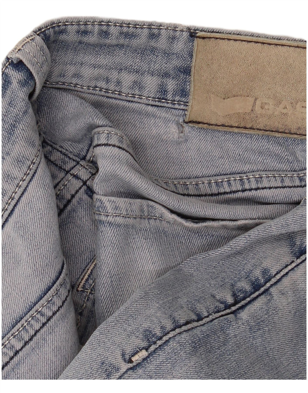 Damskie jeansy Gas Slim W30 L34 Niebieskie bawełniane