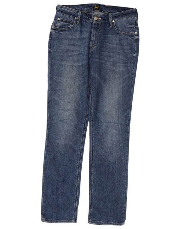Lee Damskie Marion Straight Jeans UK 14 Medium W30 L33 Niebieskie bawełniane