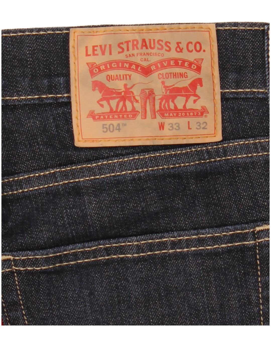 Damskie dżinsy Levi's 504 Straight W33 L32 Granatowe