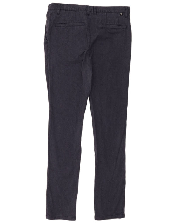 Męskie spodnie typu slim chino Ted Baker W30 L31 granatowy poliester