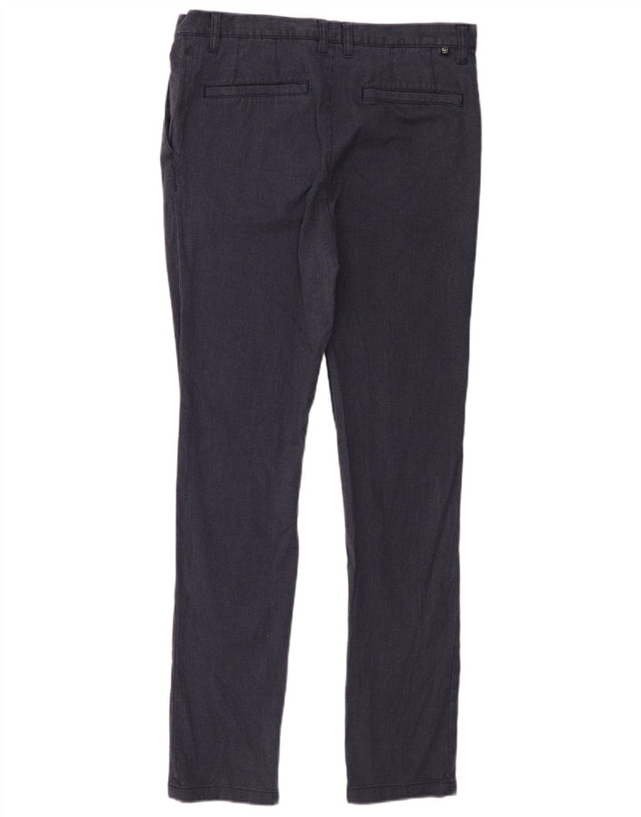 Męskie spodnie typu slim chino Ted Baker W30 L31 granatowy poliester