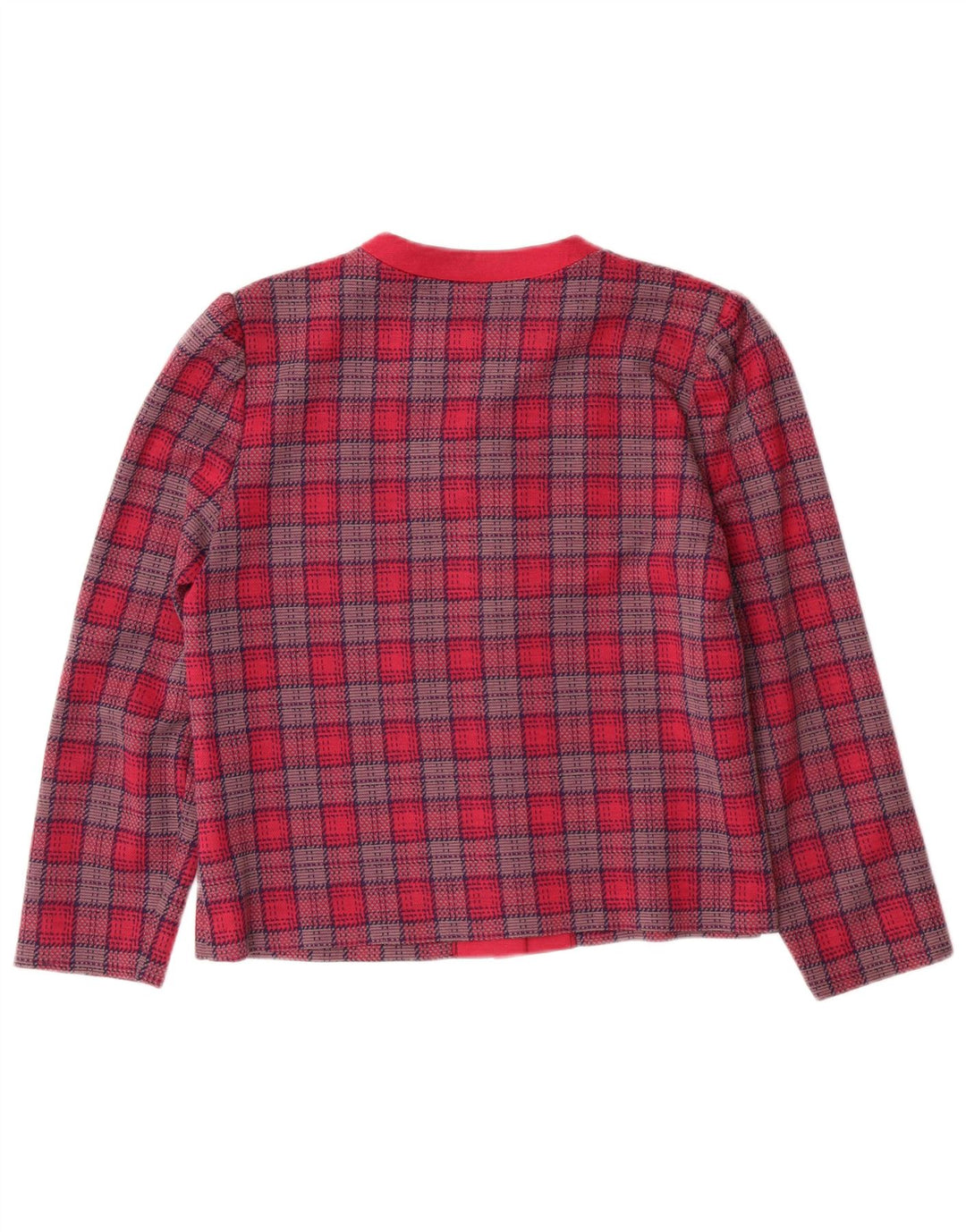 Vintage damska marynarka zapinana na 5 guzików UK 14, średnia różowa klasyczna krata