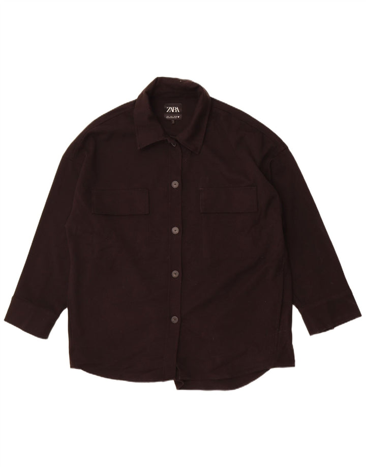 Damska kurtka bomberka oversize Zara UK 16, duża, czarna, poliester