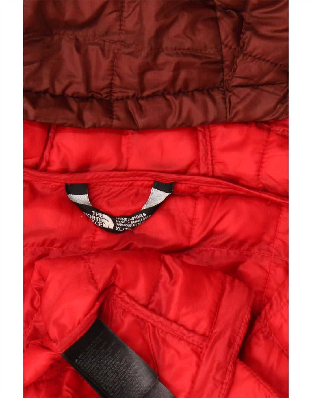 Męska ocieplana kurtka z kapturem The North Face UK 42 XL, poliester w kolorze czerwonym
